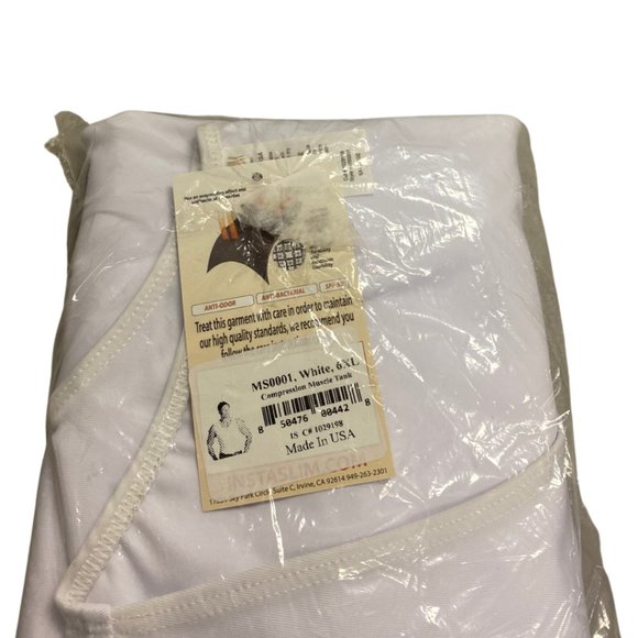 Insta Slim Men' Compression Sleeveless V Neck Muscle Shirt- Slimming Body Shaper - Picture 4 of 5